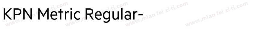 KPN Metric Regular字体转换